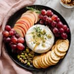 Baked Brie with Honey, Herbs, and Crispy Toasted Baguette Recipe