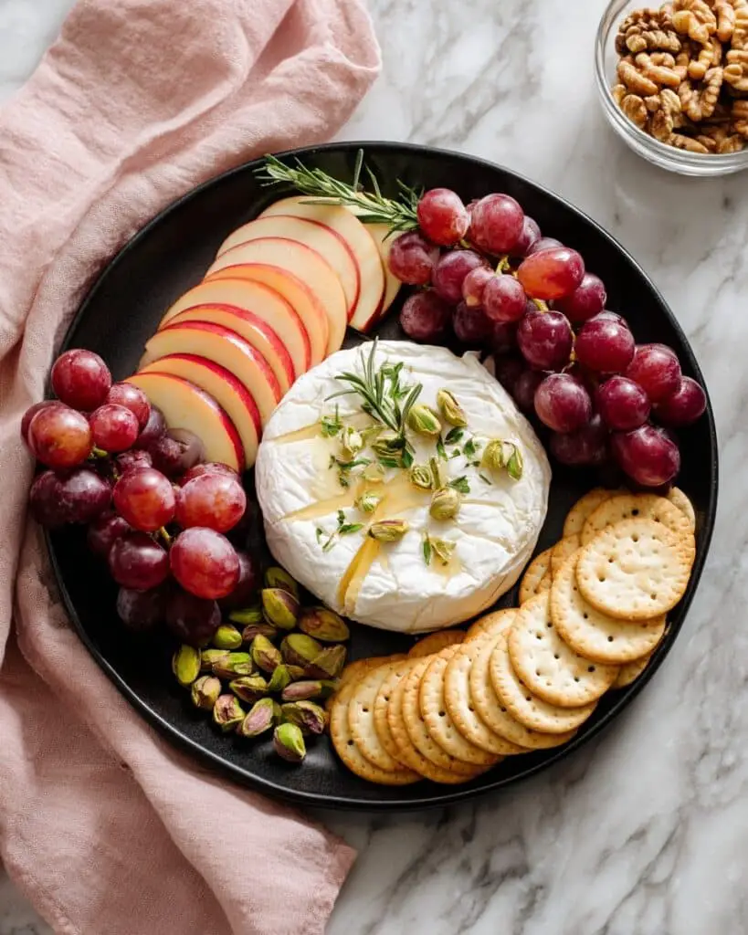 Baked Brie with Honey, Herbs, and Crispy Toasted Baguette Recipe