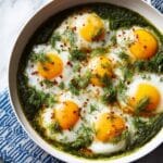 Green Shakshuka with Spinach, Kale, and Feta Recipe