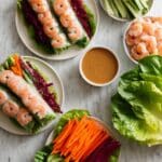Shrimp Lettuce Wraps with Spicy Peanut Dipping Sauce Recipe