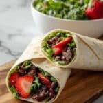Spinach Strawberry Lunch Wrap Recipe