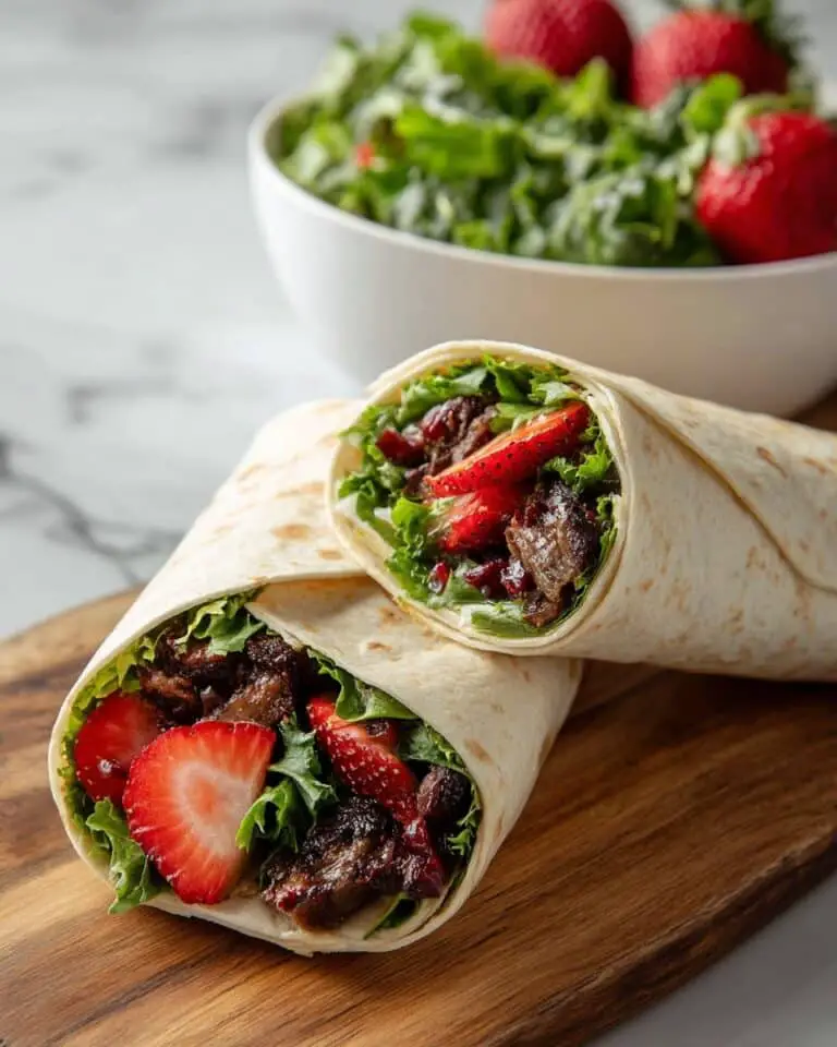Spinach Strawberry Lunch Wrap Recipe