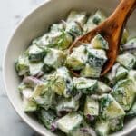 Creamy Cucumber Salad with Greek Yogurt Dressing Recipe