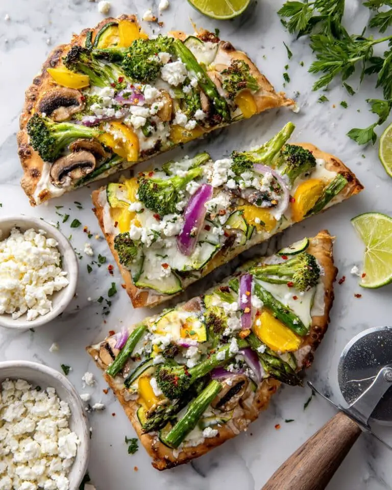 Roasted Spring Veggie Flatbread Recipe