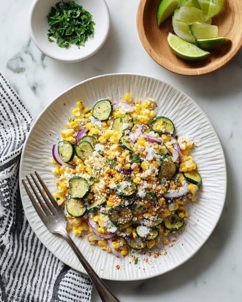 Street Corn Creamy Cucumber Salad Recipe