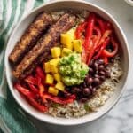 Jerk Chicken & Mango Slaw Bowls with Honey Lime Cream Recipe