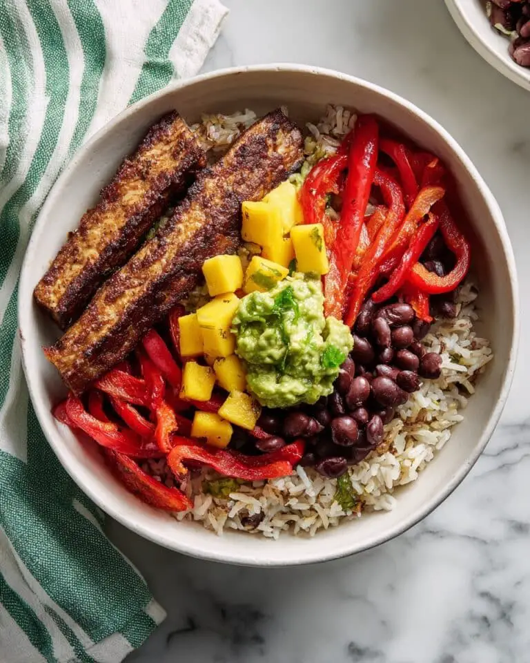 Jerk Chicken & Mango Slaw Bowls with Honey Lime Cream Recipe