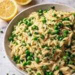 One Pot Orzo with Asparagus and Peas Recipe