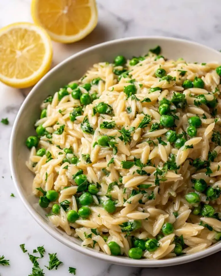 One Pot Orzo with Asparagus and Peas Recipe