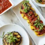 Crispy Polenta with Eggplant and Romesco Sauce Recipe