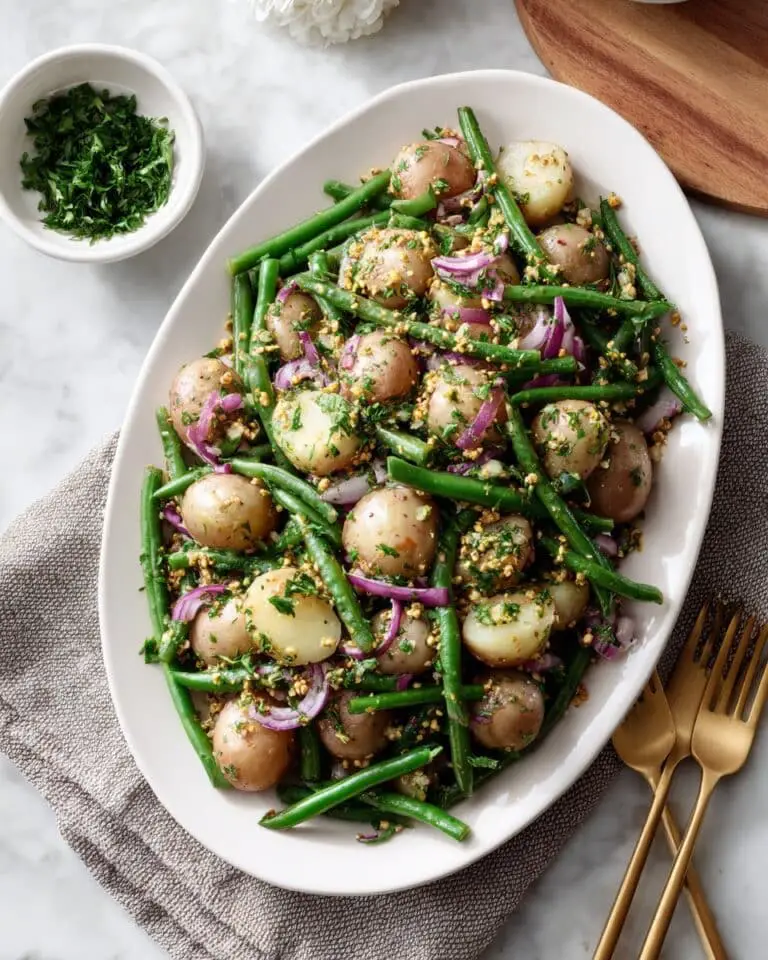 French Green Bean Potato Salad (No Mayo) Recipe