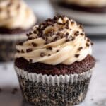 Fudge Brownie Cupcakes with Cookie Dough Frosting Recipe