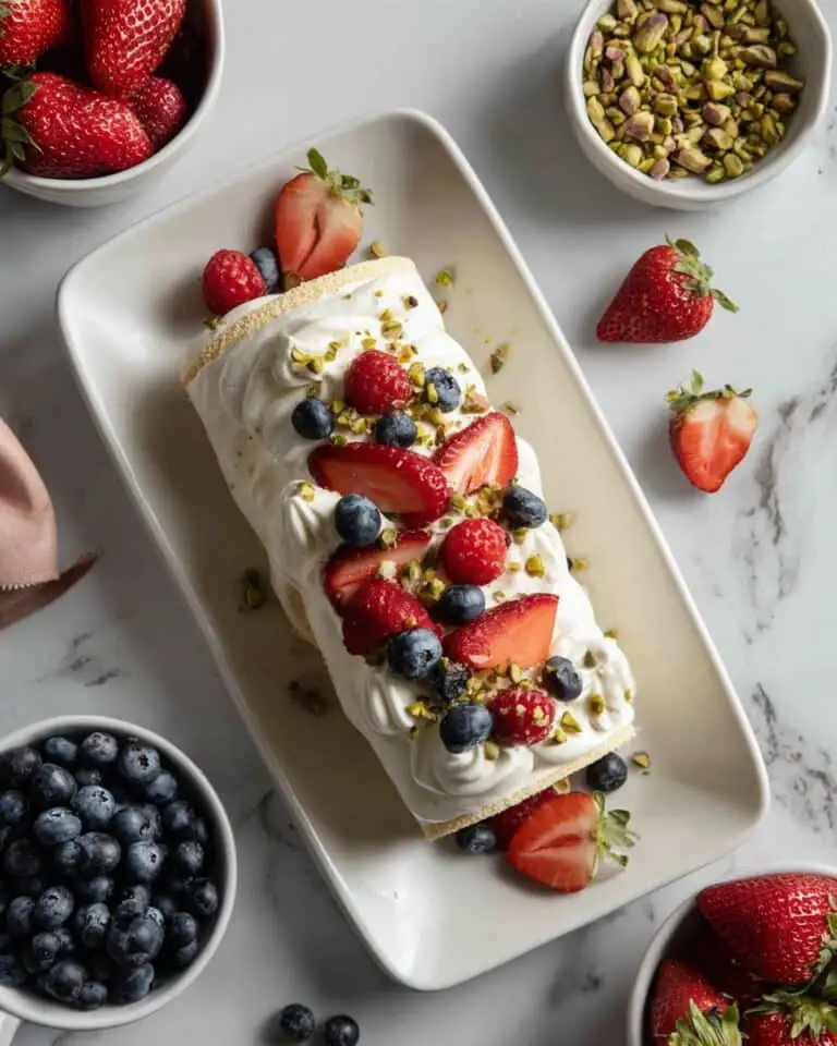 Lemon Curd & Raspberry Jam Meringue Roulade Recipe