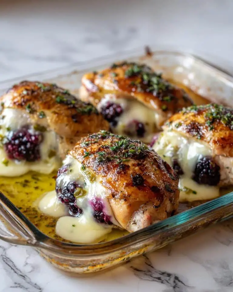 Melty Blackberry Jalapeño Stuffed Chicken Recipe