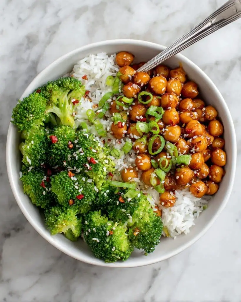 Vegan Sticky Sesame Chickpeas Recipe