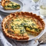 Spinach and Feta Quiche with Green Onions Recipe