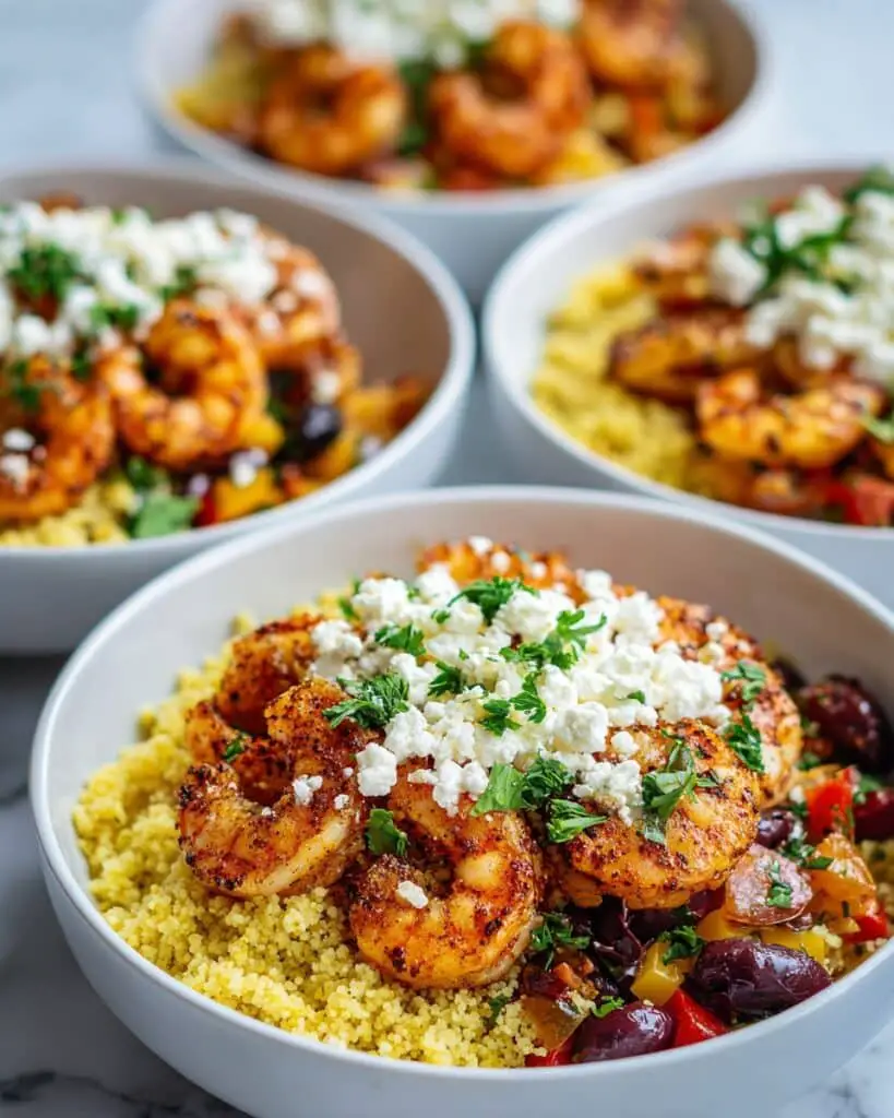 Mediterranean Shrimp Couscous Bowls Recipe