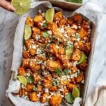 Spiced Roasted Sweet Potato Rounds with Lime & Crunch Recipe