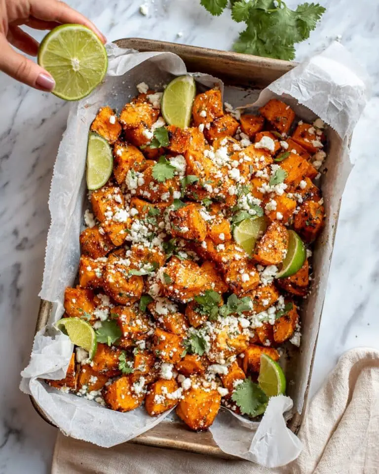 Spiced Roasted Sweet Potato Rounds with Lime & Crunch Recipe