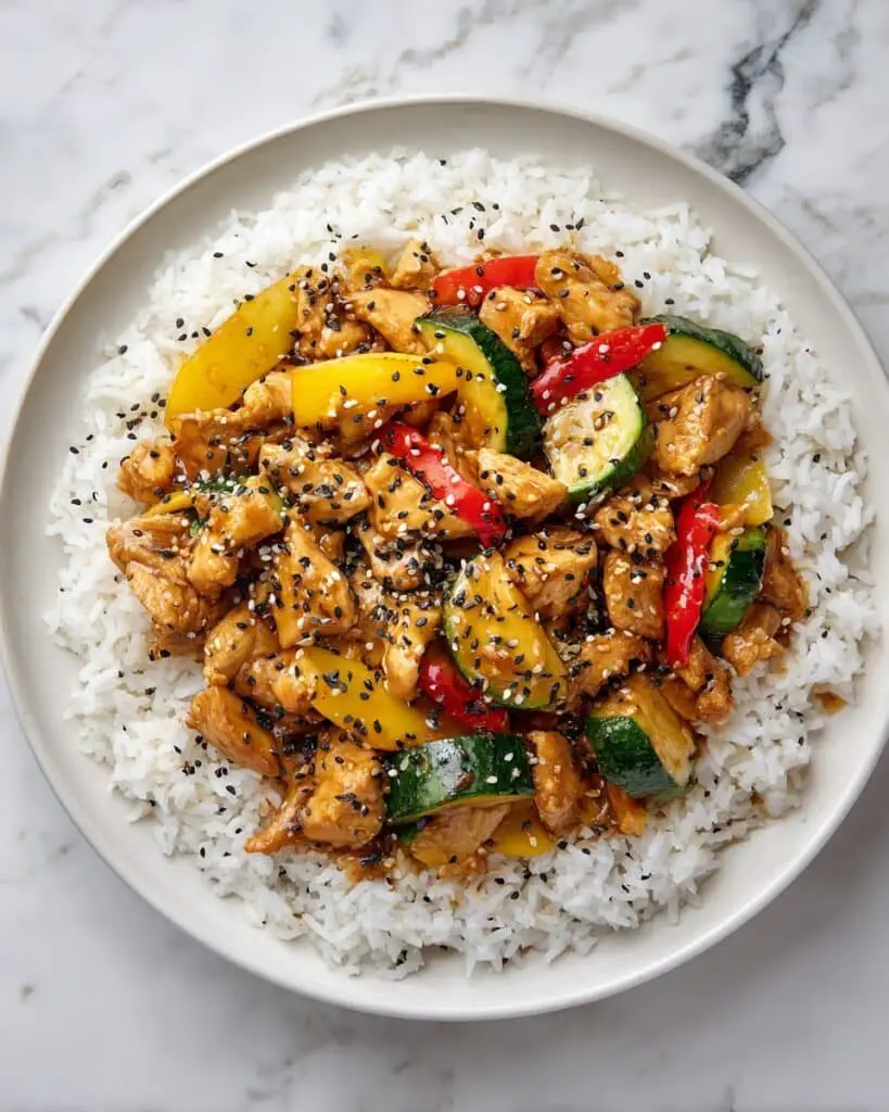 Sesame Apricot Chicken Stir Fry Recipe