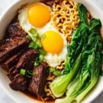 Beef Ramen Bowl with Fried Eggs Recipe