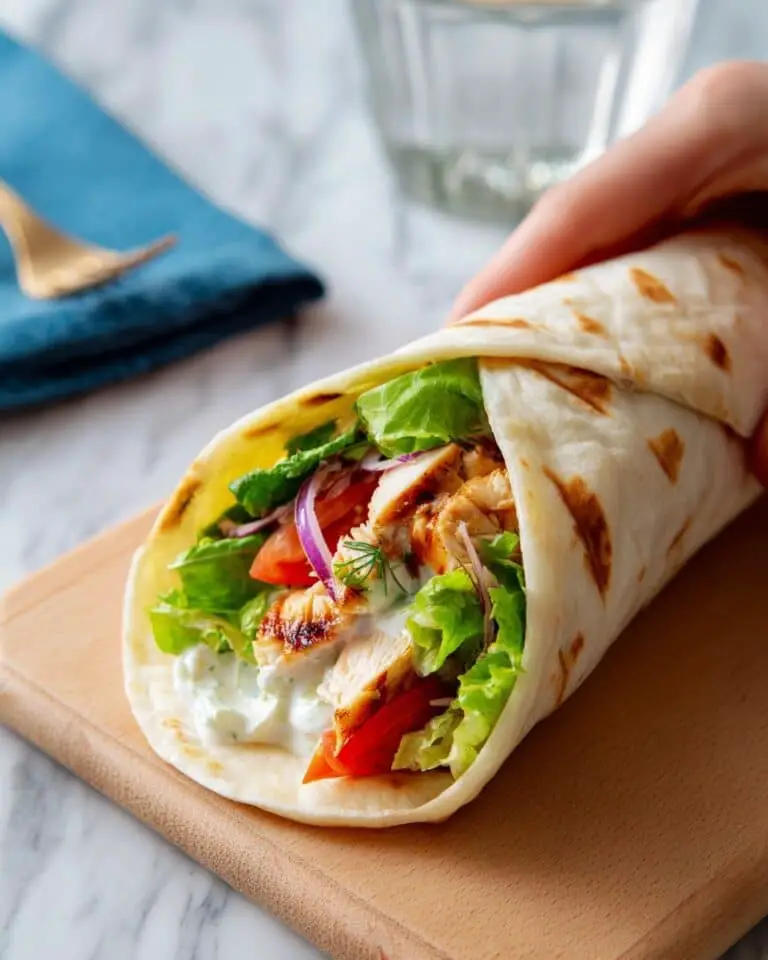 Halloumi Wraps with Sticky Sauce Recipe