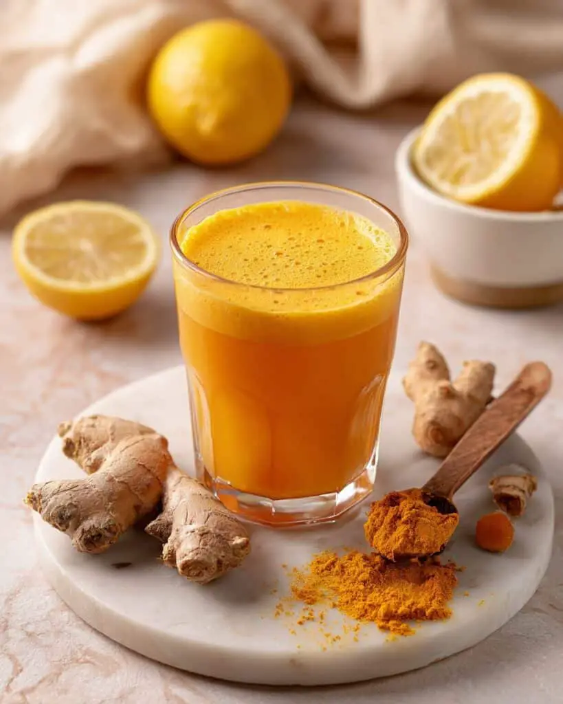 Ginger Lemon Turmeric Shot Recipe