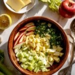 Simple Celery Apple Salad with Lemon Vinaigrette and Shaved Gruyère Recipe
