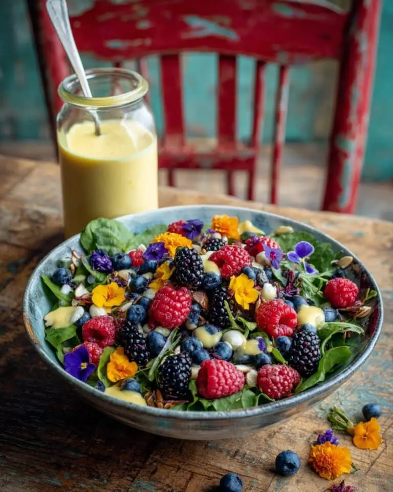 Very Berry Dream Salad with Chili Mango and Peanut Vinaigrette Recipe