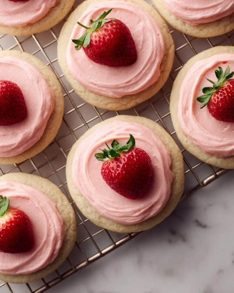 Frosted Strawberry Cookies Recipe