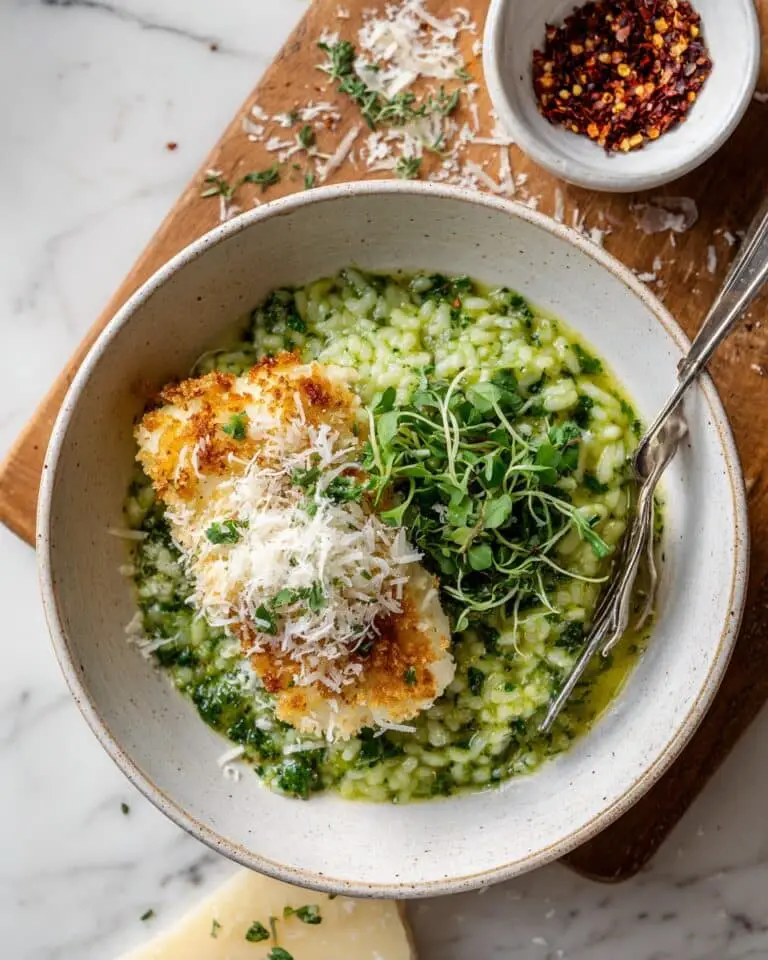 Creamy Pesto Orzo with Veggies and Parmesan Recipe