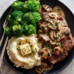 Beef Steak with Mushroom Mash Recipe