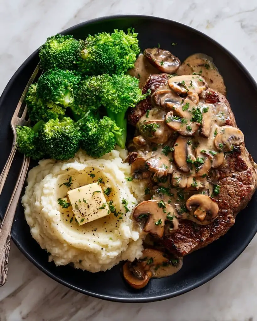 Beef Steak with Mushroom Mash Recipe