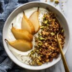 Honey-Poached Pears with Yogurt & Granola Recipe