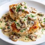 Chicken and Mushroom Skillet in a Creamy Asiago and Mustard Sauce Recipe