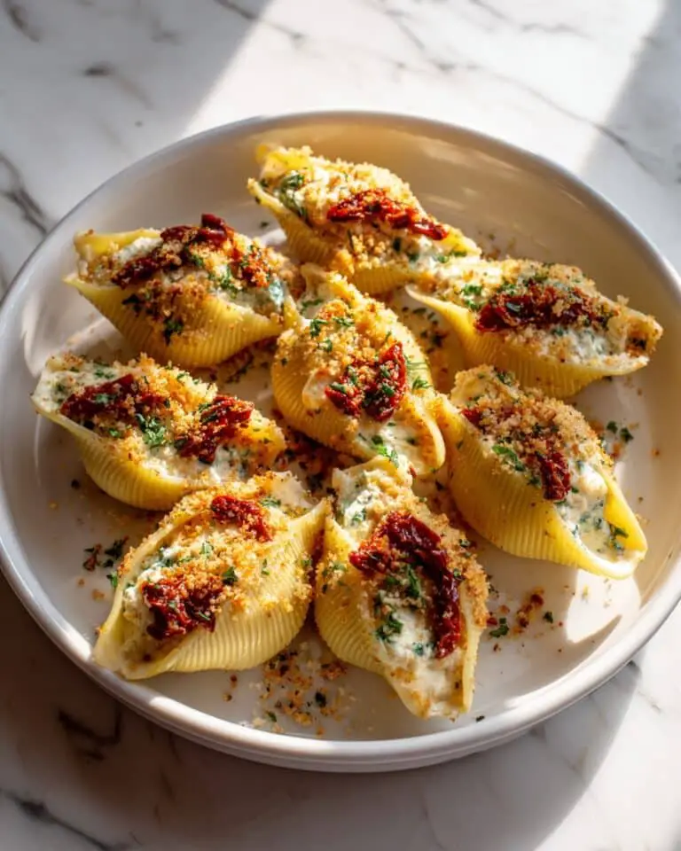 Creamy Sun-Dried Tomato and Ricotta Stuffed Shells Recipe