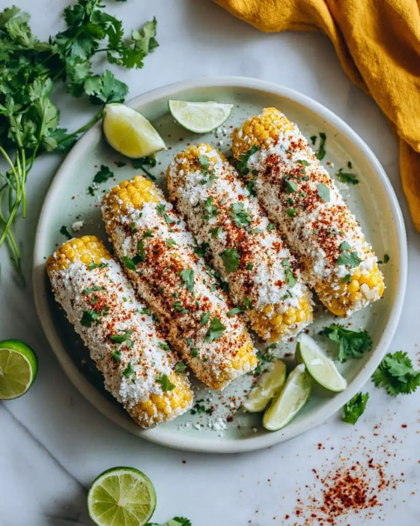 Grilled Mexican Street Corn (Elote) with Mayo, Lime, Chile, and Cotija Recipe