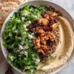 Chicken Shawarma Hummus Bowl with Crispy Quinoa Recipe