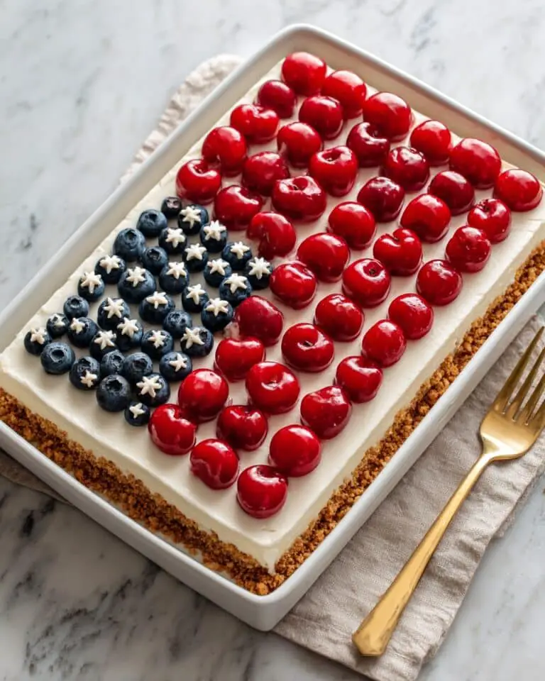 American Flag No-Bake Cheesecake Recipe
