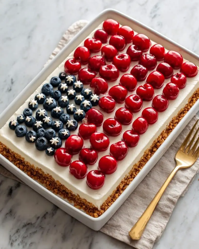 American Flag No-Bake Cheesecake Recipe