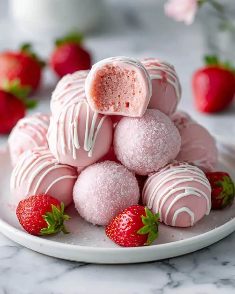 No Bake Strawberry Cheesecake Pops Recipe