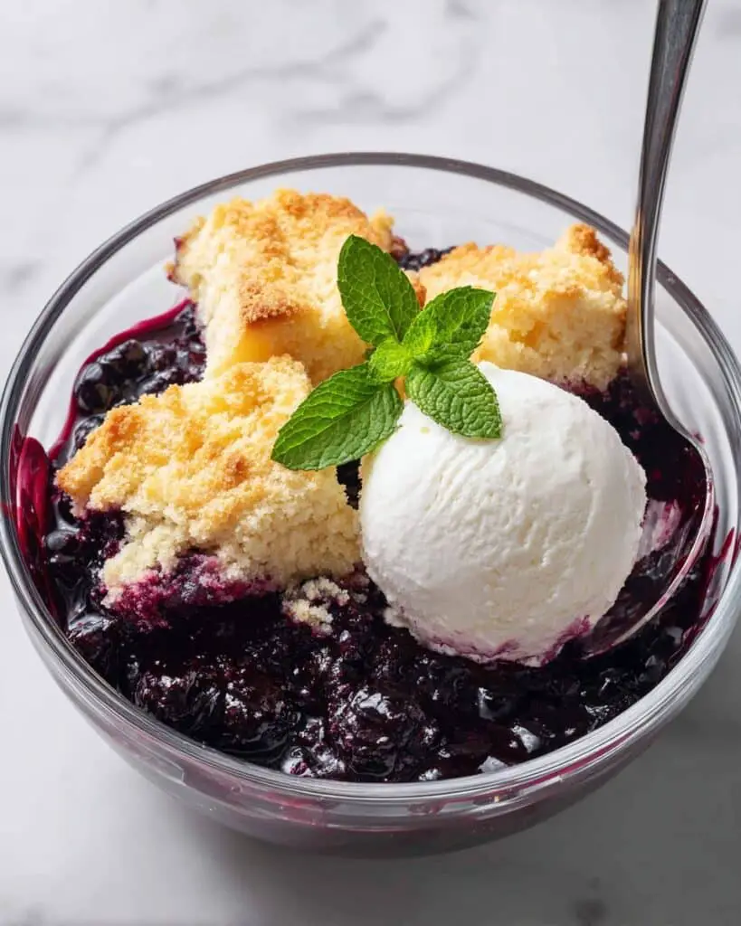 Blueberry Cobbler with Homemade Biscuit Topping Recipe