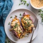 Baked Japanese Sweet Potato with Miso Butter and Fresh Herbs Recipe