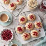 Nutty Spiced Tahini Cookies with Pomegranate Arils Recipe
