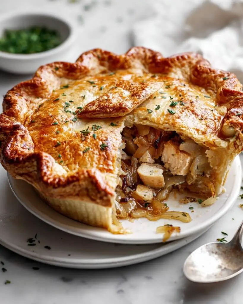 Chicken and Caramelized Onion Pot Pie Recipe