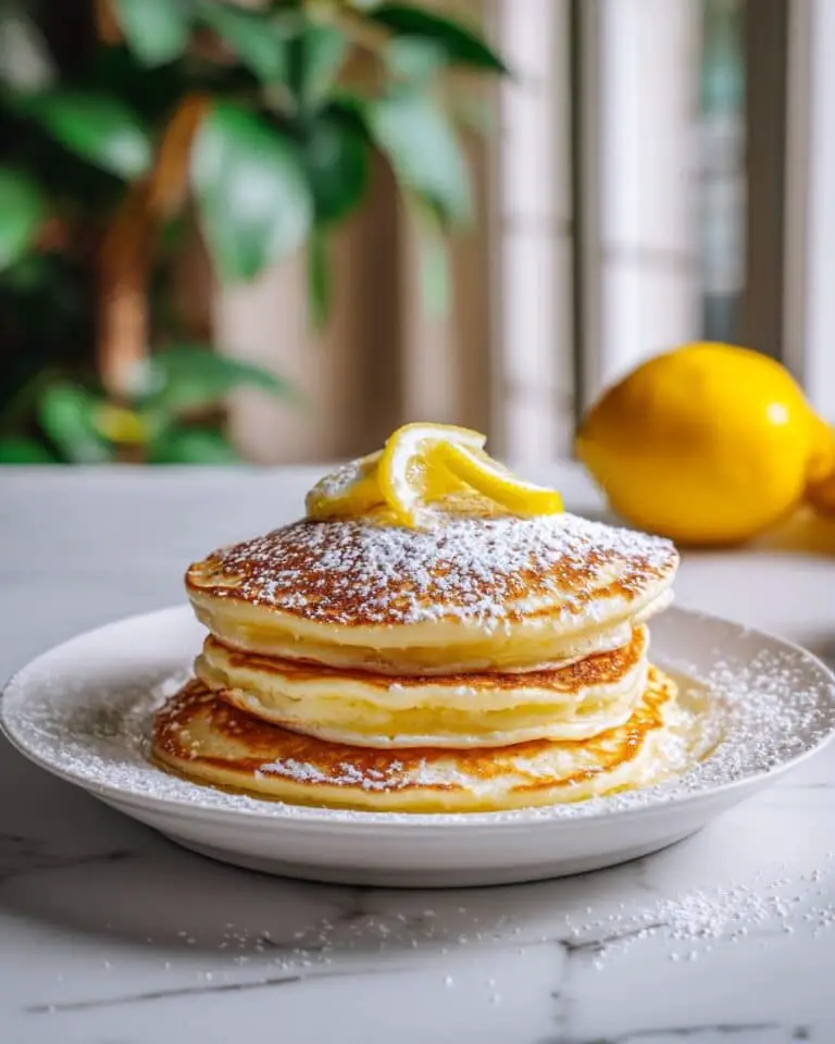 Lemon Ricotta Pancake Cake Stack Recipe