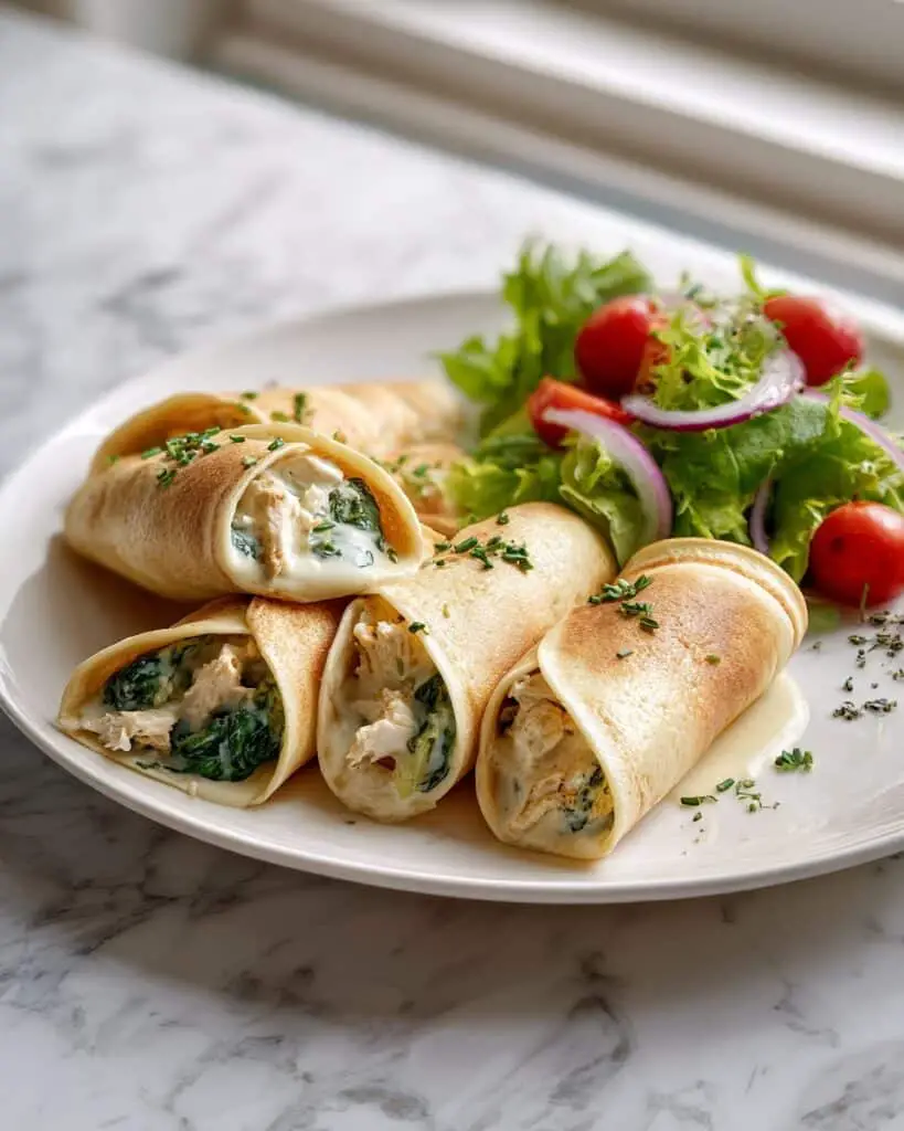Chicken and Spinach Ricotta Crepes Recipe