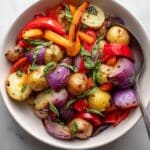 Easy Sheet Pan Roasted Mini Potatoes & Bell Peppers Recipe