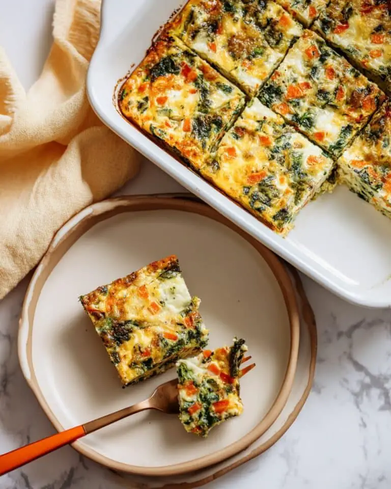 Hearty Breakfast Casserole with Roasted Potatoes, Veggies, and Cheddar Recipe