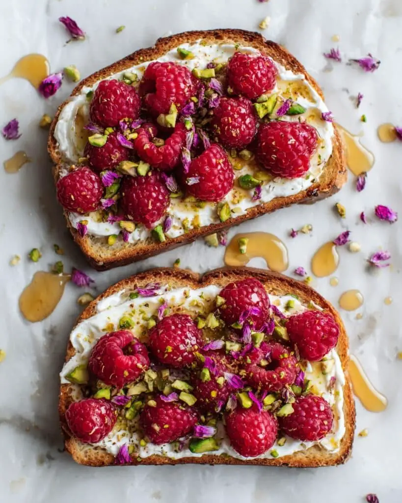 Lemon Ricotta Raspberry Toast Recipe